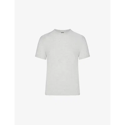 Skims Mens Light Heather Grey Crewneck Short-sleeve Cotton-jersey T-shirt