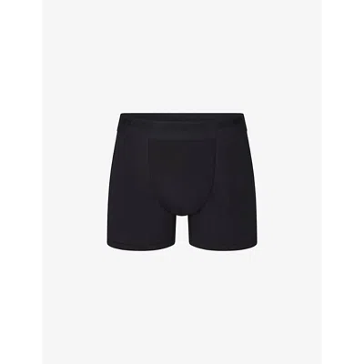 Skims Mens Obsidian Branded-waistband 3in Stretch-modal Boxer Briefs