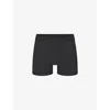 Skims Mens Phoenix Branded-waistband 3in Stretch-cotton Boxer Briefs In Onyx