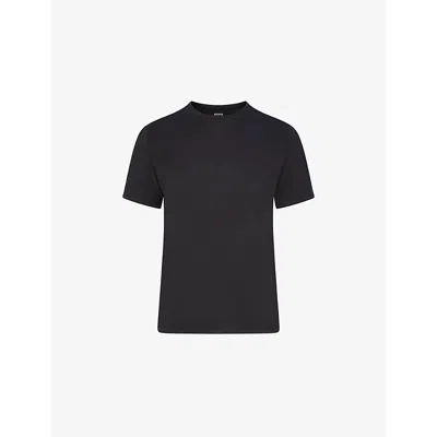 Skims Mens Crewneck Short-sleeve Cotton-jersey T-shirt Onyx In Black
