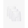 Skims 3-pack 5-inch Stretch Modal Boxer Briefs In Chalk