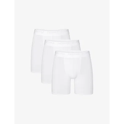 Skims 3-pack 5-inch Stretch Modal Boxer Briefs In Chalk