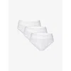 Skims 3-pack Seamless Modal Blend Briefs In Chalk
