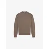 Skims Mens Truffle Classic Crewneck Lounge Cotton-blend Sweatshirt In Truffle