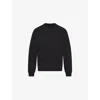 Skims Mens Washed Onyx Classic Crewneck Lounge Cotton-blend Sweatshirt