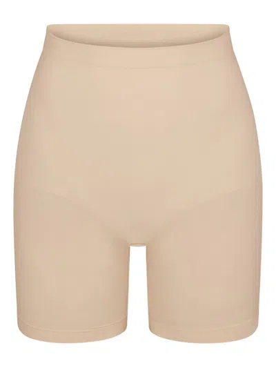 Skims Mid Thigh Shorts  In Beige