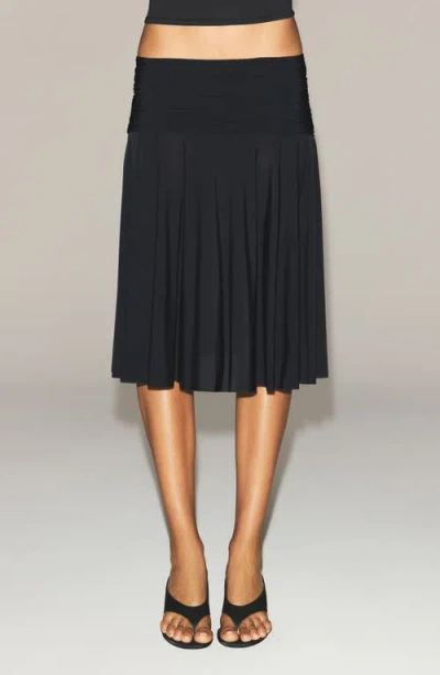 Skims Milky Sheer Skirt In Black