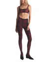 Skims Milky Sheer Tights In Burgundy