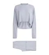 Skims Modal-blend Henley Pyjama Set In Blue