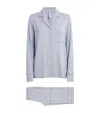 Skims Modal-blend Long-sleeve Pyjama Set In Blue