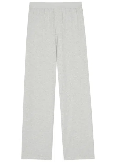 Skims Modal-blend Wide-leg Trousers In Gray