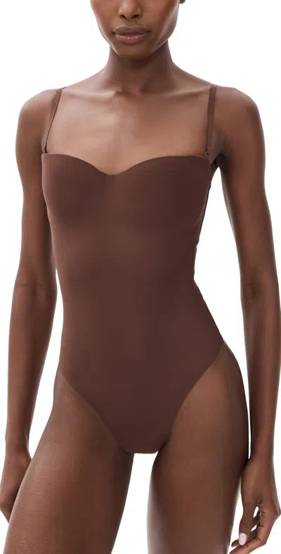 Skims Molded Thong Bodysuit Cocoa