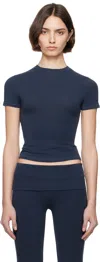 Skims Stretch-cotton Jersey T-shirt In Navy