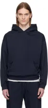 Skims Fleece Lounge Relaxed Hoodie In Navy