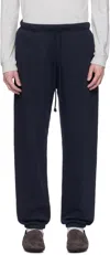 Skims Navy Fleece Lounge Relaxed Sweatpants In Navy