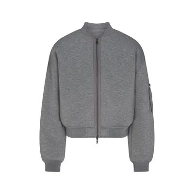 Skims Neoprene Outerwear In Dark Heather Grey