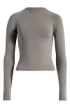 Skims New Vintage Long Sleeve T-shirt In Smoke