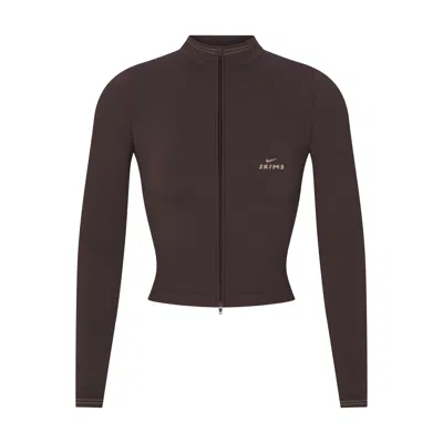 Skims Nike Ribbed Seamless In Brown