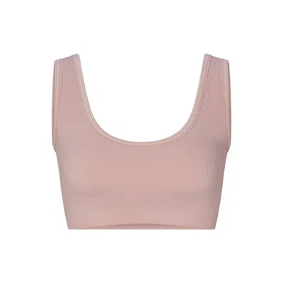 Skims Nike Ribbed Seamless In Himalayan/ecru