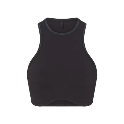 Skims Nike Ribbed Seamless In Obsidian/armor