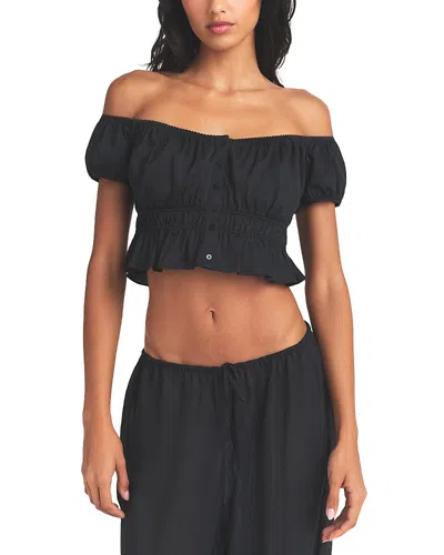Skims Off The Shoulder Top In Black
