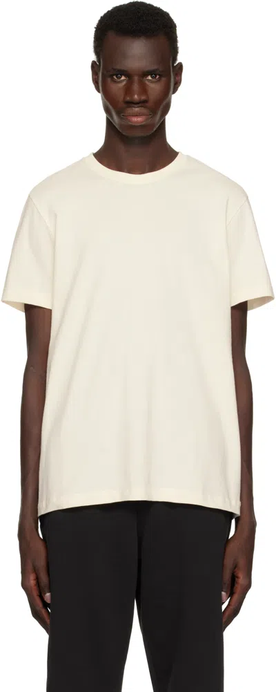 Skims Off-white ' Cotton' Classic T-shirt In Ecru
