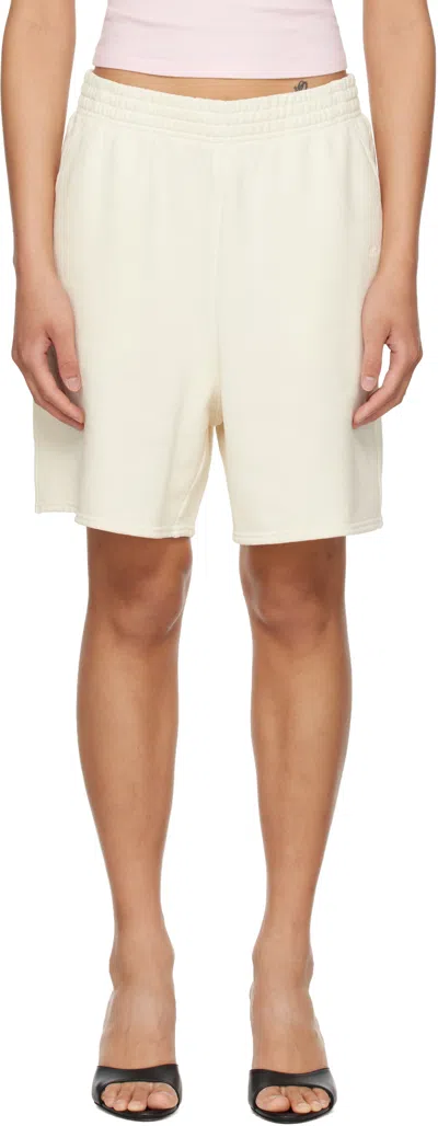 Skims Off-white French Terry Long Shorts In Sand
