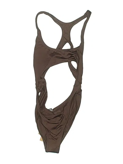 Pre-owned Skims One Piece Swimsuit In Brown