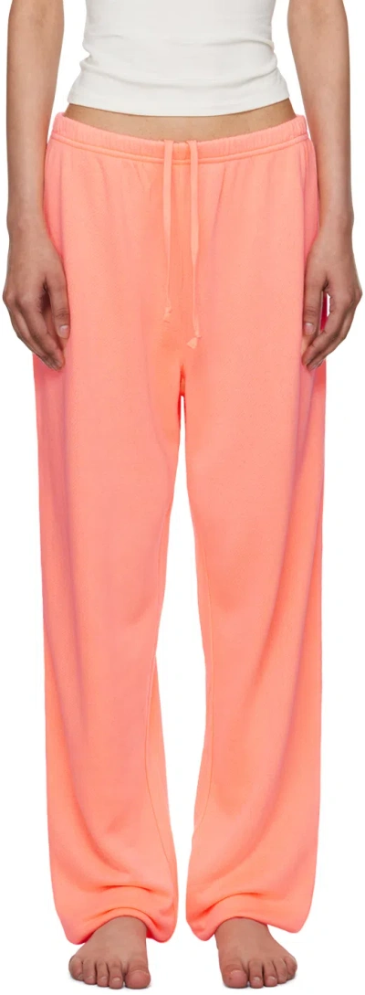 Skims Orange Modal French Terry Classic Lounge Pants In Neon Orange