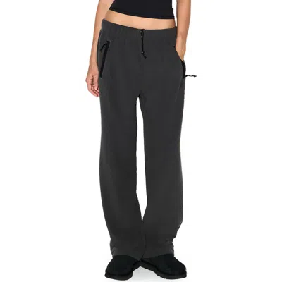Skims Outdoor Fleece Straight Leg Pants In Gray