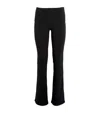 Skims Womens Onyx Outdoor Bootcut High-rise Stretch Cotton-blend Leggings In Black