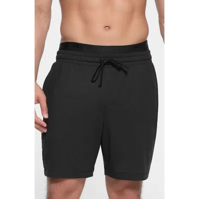 Skims Outdoor Jersey Sweat Shorts In Onyx
