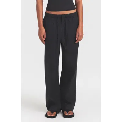 Skims Oversize Straight Leg Pants In Black