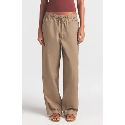 Skims Oversize Straight Leg Pants In Brown