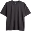 Skims Oversize Stretch Crewneck T-shirt In Ash