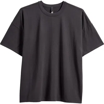 Skims Oversize Stretch Crewneck T-shirt In Ash