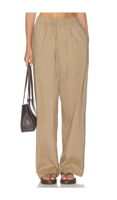 Skims Oversized Drawstring Pant In Brown