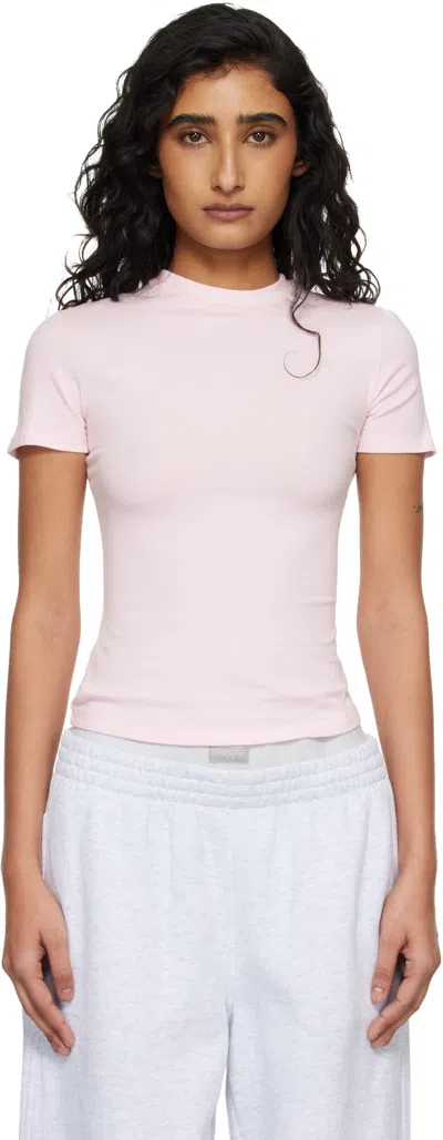Skims Pink Cotton Jersey T-shirt