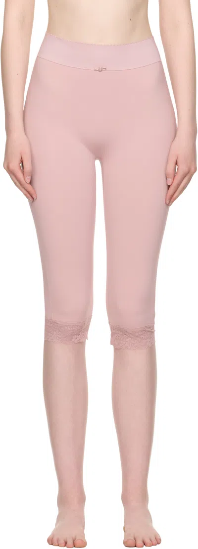 Skims Pink Vintage Shapewear Capri Leggings