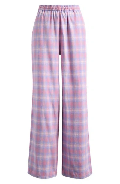 Skims Plaid Flannel Pajama Pants In Purple