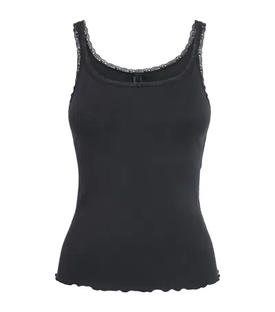 Skims Pointelle Cami Pyjama Top In Black