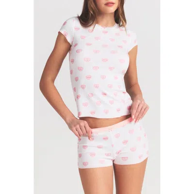 Skims Pointelle Pajamas In White