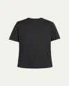 Skims Poly Cotton Jersey T-shirt In Onyx