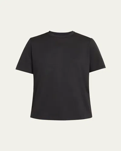 Skims Poly Cotton Jersey T-shirt In Onyx