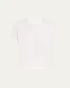 Skims Poly Cotton Jersey T-shirt In Snow