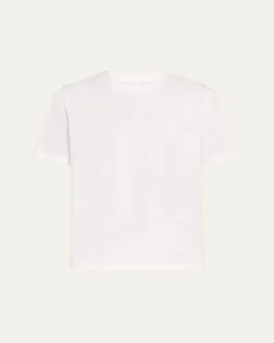 Skims Poly Cotton Jersey T-shirt In Snow