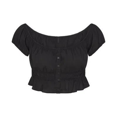 Skims Poplin Apparel In Black