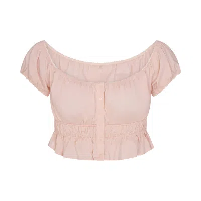 Skims Poplin Apparel In Pink