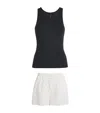 Skims Poplin Boxer Pyjama Set In Multi