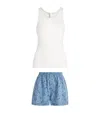 Skims Poplin Boxer Pyjama Set In Multi